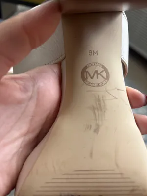 Michael Kors Nude T-Strap Block Heel Sandals (Comfortable + Chic) thumbnail 5