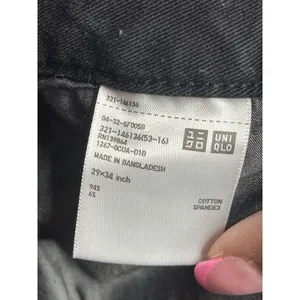 Uniqlo Jeans‎ Skinny Straight Jeans Womens 29X34 Black Denim E0137 thumbnail 3