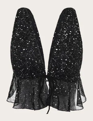 Sparkly Black Crop Top thumbnail 1