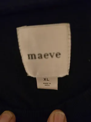 O Maeve Black Crewneck Tee with Branded Tag XL thumbnail 4