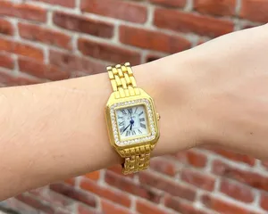 Gold vintage style timeless gold watch thumbnail 1