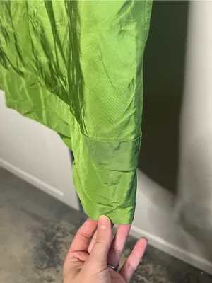 Vintage Y2K J.Crew 100% Silk Chartreuse Green Dress thumbnail 7
