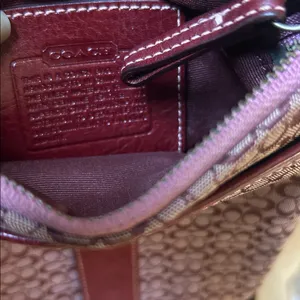 Coach Purple‎ Suede Logo Canvas Swing Pack Crossbody thumbnail 7