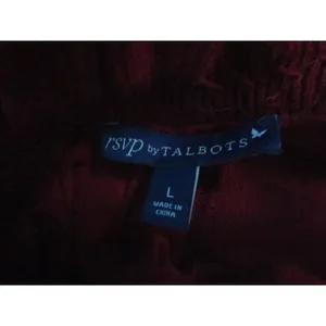 RSVP‎ by Talbots Sweater Large Red Jeweled Ruffle Neck Holiday Cashmere Blend thumbnail 6