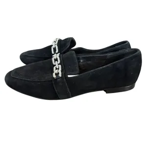 ALDO Embellished Suede Loafers Sz 8‎ Black Dressy thumbnail 4