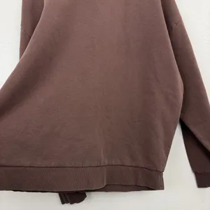 Nuuds Sweatshirt Womens Large Brown Oversized Crewneck Pullover Drop Shoulder thumbnail 3