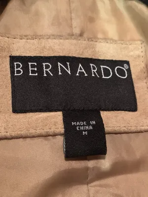 Women's Brown Suede Leather Jacket Medium Bernardo Genuine Suede Jacket W/ribbon thumbnail 3