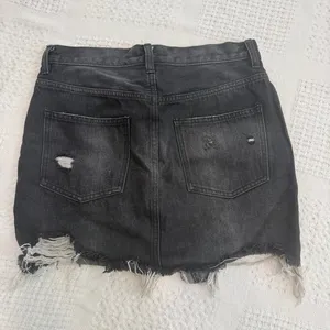 Free People 26 relaxed distressed destroyed denim jean skirt SK 3244 thumbnail 7