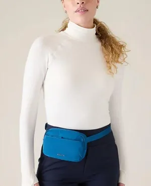 New Athleta All About Crossbody Belt Bag Dark Lapis Blue thumbnail 4