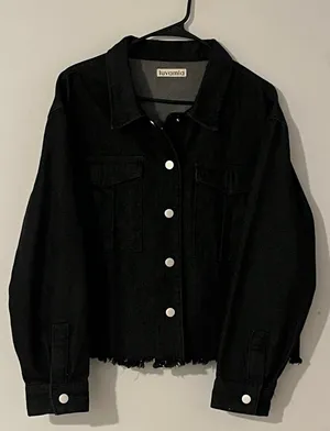 Black Denim Jacket Size L thumbnail 1