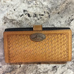 Western Tan and Black Woven Wallet thumbnail 6