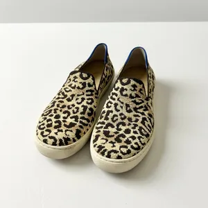 Rothy's The Sneaker Camo Cat Leopard Print Slip On Shoes Size 7 thumbnail 2