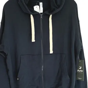 Glyder Vintage Oversized‎ Zip Up Hoodie Navy Blue Women Small NWT $88 PDP-6865 thumbnail 11