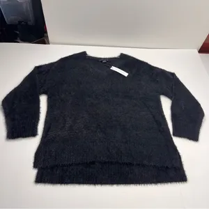 Sanctuary Bliss Womens Size XL Black V-Neck Pullover Sweater Long‎ Sleeve NEW thumbnail 2