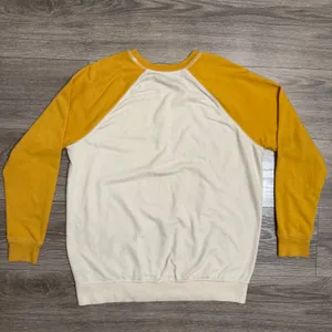 The Rolling Stones Women Sweatshirt M International Flags Raglan Yellow Cream thumbnail 11