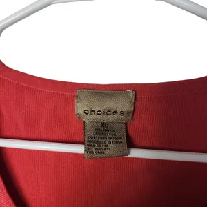 Choices Vintage Red Knit Scoop Neck Sleeveless Classic Everyday Tank Top Size XL thumbnail 4