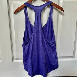 LULULEMON Tank Top Purple Lightweight Racerback Striped thumbnail 2