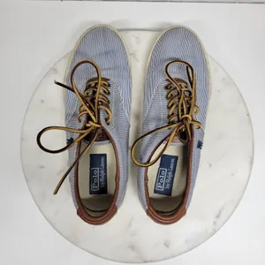Polo Ralph Lauren Vaughn Boat Shoes Mens 9.5 Blue White Pinstriped Deck Sneakers thumbnail 15