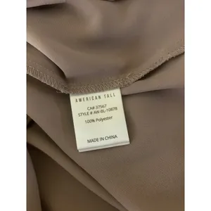 American‎ Tall Mauve Button Front Blouse Long Sleeve Collared Top Small Tall thumbnail 4