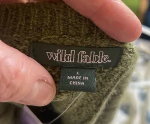 NWT Wild Fable sage green cropped sweater Size L thumbnail 2