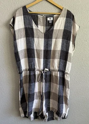 Old‎ Navy Linen Blend Romper Size Large thumbnail 1