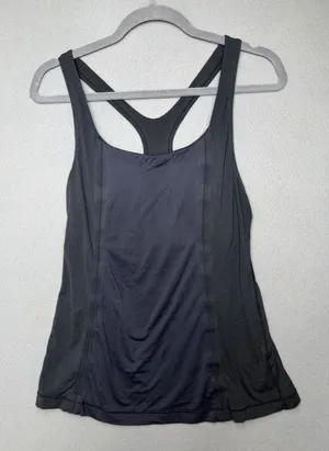 lululemon athletica Charcoal navy Black Racerback Tank thumbnail 1