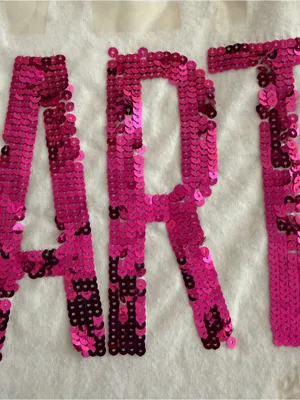 Victoria's Secret 2000s vintage style white & pink sequin Have A Heart graphic tee thumbnail 8