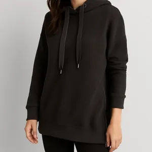 Aerie Womens Hoodie Charcoal Gray Side Zip Oversized Extra Small thumbnail 2