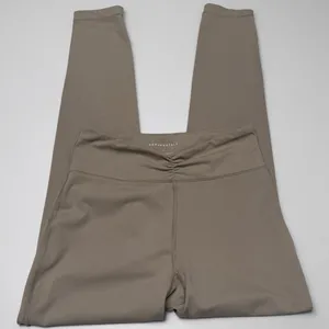 Aeropostale Ruched Waist Leggings Size S Taupe‎ Brown thumbnail 2