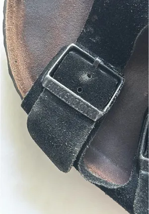 Birkenstock Arizona Black Suede Sandals thumbnail 3