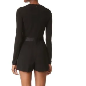 Diane von Furstenberg DVF Kyara Tuxedo Romper Black NWT Size 12 thumbnail 12