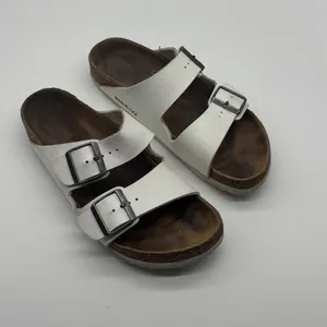 Birkenstock Arizona White Birko-Flor Two Strap Slide Sandals Womens 40 L9 M7 thumbnail 8