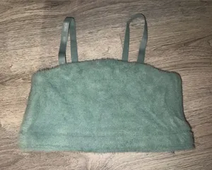 Gymshark x Whitney Simmons Rare Fuzzy Green Sports bra top M - SOLD OUT ONLINE thumbnail 1