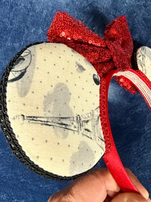 Unbranded Adult Red Sequin Minnie-Style Ear Headband thumbnail 6