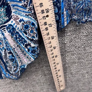 Womens Paisley Tunic Top Blue‎ Medium Blue thumbnail 9
