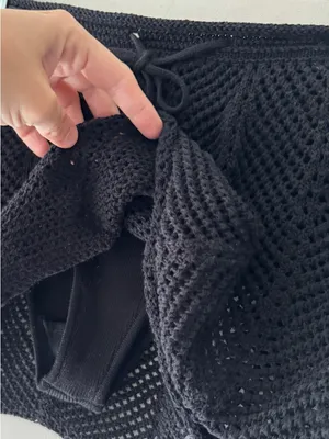 Free People Beach Open‎ Knit Black Fuego Sweater Skirt thumbnail 6