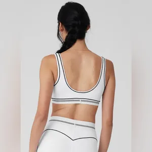 NEW ALO Yoga Airbrush Heart Throb White & Black Sports Bra Size L thumbnail 3