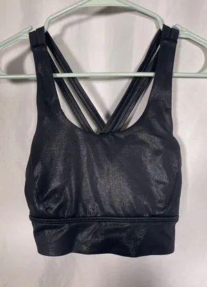Buffbunny Womens Black Sparkle Sports Bra Xs thumbnail 1