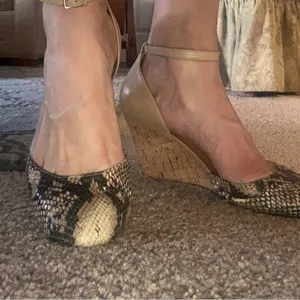 Clarks Artisan snake skin heels. thumbnail 1
