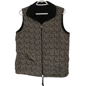 Reversible Vest Women's Black Side/Animal Print Side with‎ Pockets Size Unknown thumbnail 3