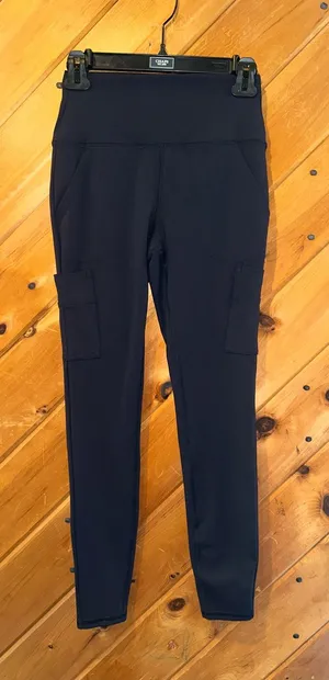 Spyder Active Sport Black High-Waisted Stretch Cargo Tight Legging Pants thumbnail 1