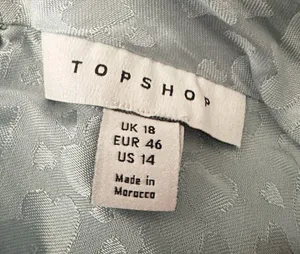 Topshop Heart Jacquard Satin Slip Maxi Dress Blue Size 14 thumbnail 5