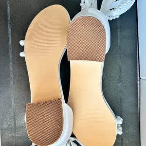 Pickshoes White Pearl Sandal Heels thumbnail 4