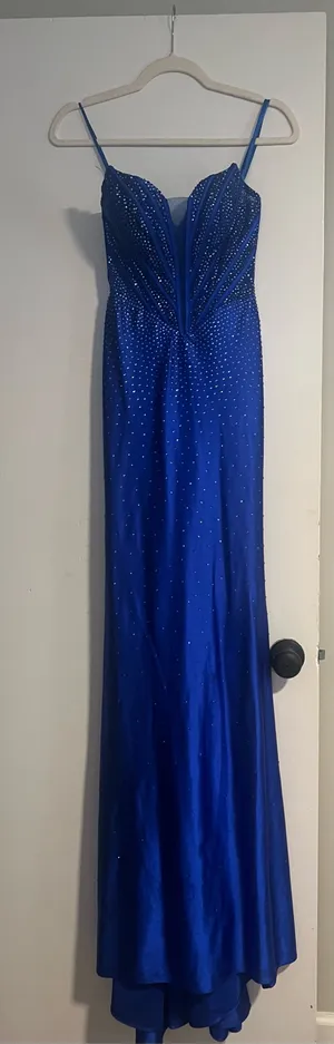 Royal blue prom/formal dress Size 00 thumbnail 3