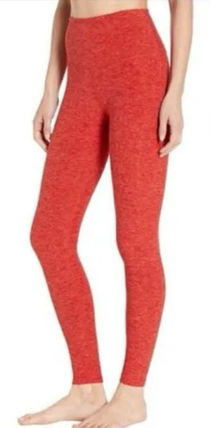 Beyond Yoga Caught in the Midi Leggings Coral Space Dye Marled Butter Soft Small thumbnail 1