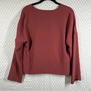 Amanda Uprichard‎ Orange Brown Twist Front Top thumbnail 6