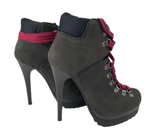 Xhilaration E NWOT Lace Up Heeled Hiking Boots thumbnail 2