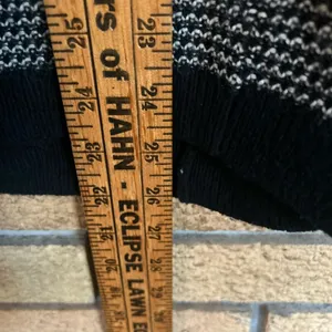 Madewell Riverside Pullover Crew Sweater in Dotweave Black & White Size Medium thumbnail 6