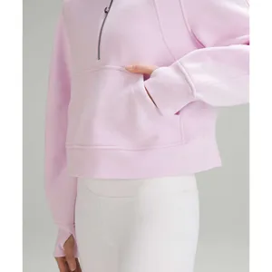 Lululemon Scuba Oversized Half-Zip Hoodie Meadowsweet Pink XS/S thumbnail 5