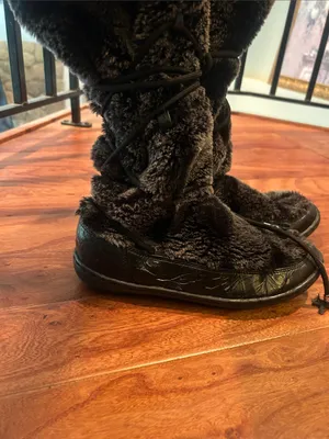 Vintage Fuel Y2K Tall Wrap Winter Fur Boot Women’s Size 7 thumbnail 2